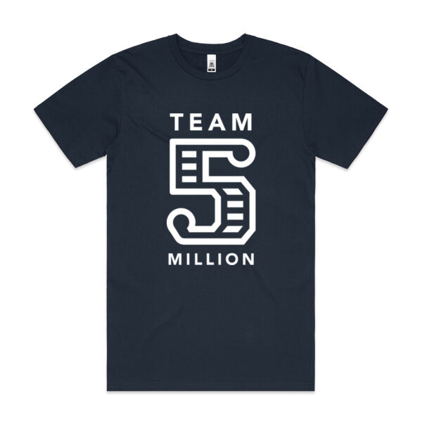 Team 5 Million - Mens Block T shirt Thumbnail